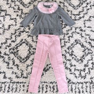 Janie and Jack girls top and pants outfit. Size 5.